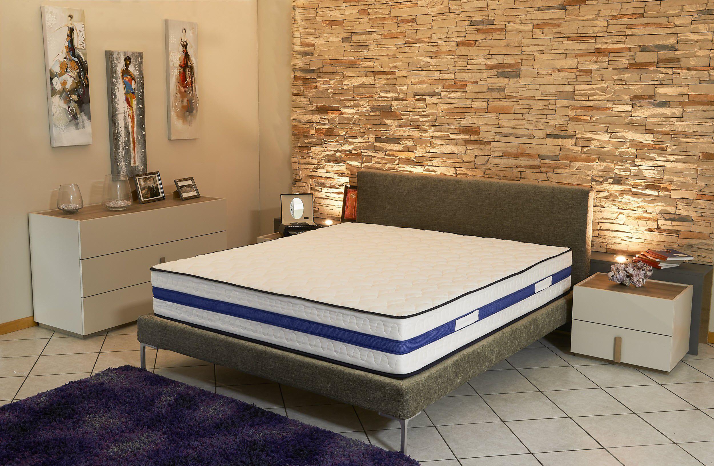 Matelas Très Epais 28,5 cm 200x200 Ferme - 7 Zones de Confort - Ame Poli Lattex Haute Résilience - Hypoallergénique