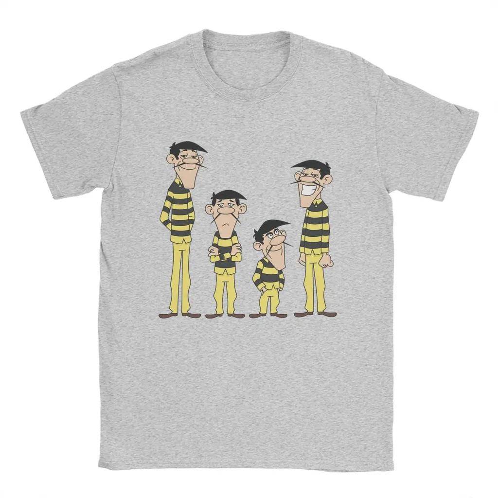 The Daltons Lucky Luke Men T Shirt Novelty Tees Short Sleeve Round Neck T-Shirts 100% Cotton New Arrival Clothing