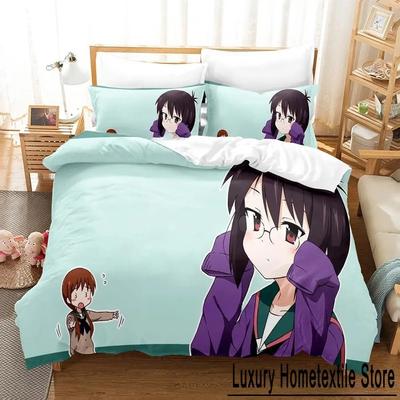 Anime A Channel Bedding Set Single Twin Full Queen King Size Bed Set Adult Kid Bedroom Duvetcover Sets Print Anime Bed Sheet Set