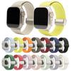 Mountain Pattern Loop Magnetic Buckle Silicone Watch Band for Apple Watch 42/41/40/38mm, Adjustable Replacement Strap