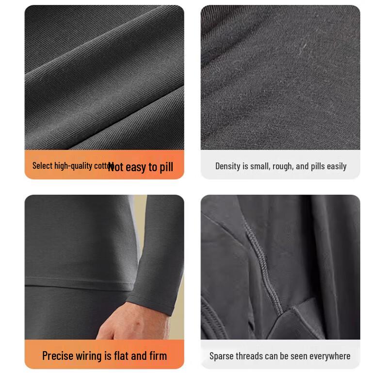 Langsha Men's Cotton Thermal Underwear Set