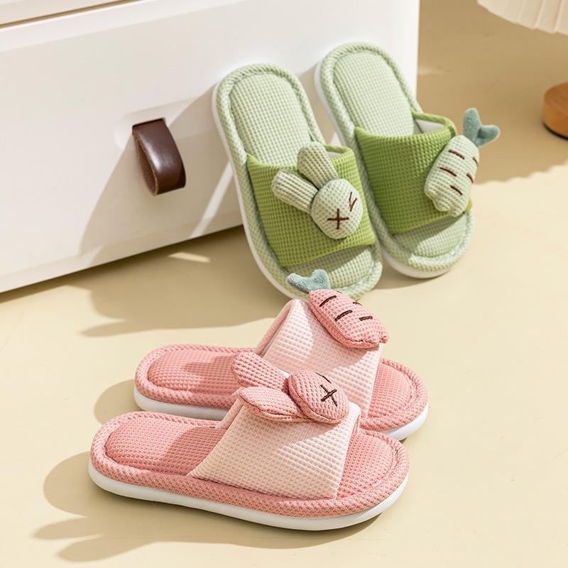 Kinder Hausschuhe Leinen Indoor Kindergarten Mädchen Frühling und Herbst Kinder Eltern-Kind Baby Jungen Boden Rutschfest Zuhause Schuhe