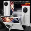 For Huawei Honor Magic V6 Case Hard Silicone Wrist Strap Folding Protective Back Cover Case For Magic V6 With Glass Film Shell