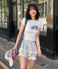 Eiieii Applique Flower Logo Tee [White]