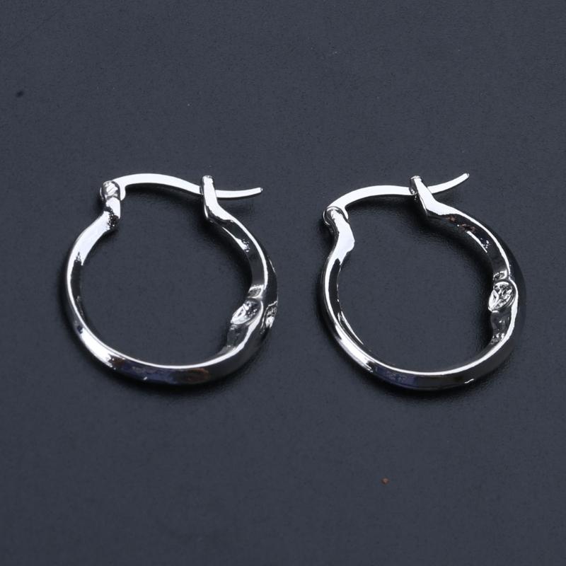 Alloy Elliptical Circle Earrings Edgy and Mysterious Moon Ear Studs Halloween Fashion Ear Adorment for Men Women