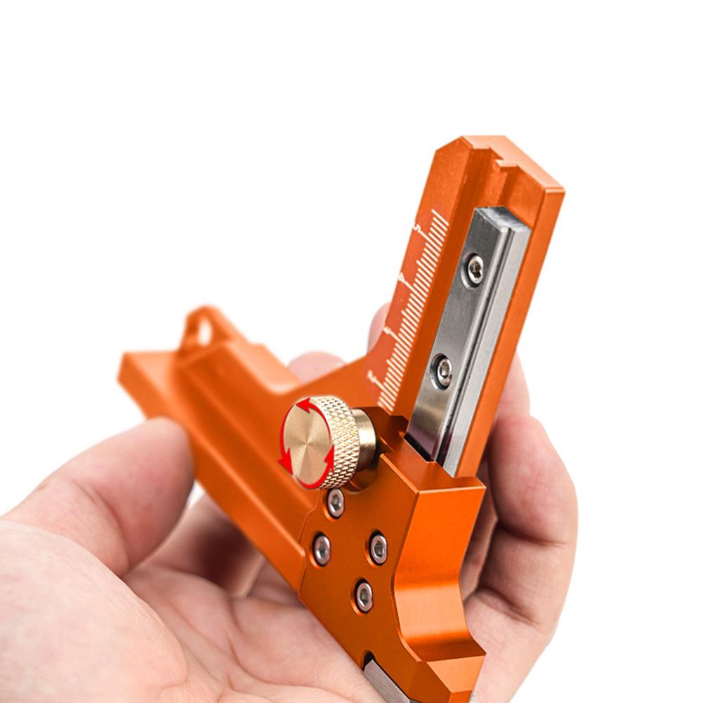 For Woodworking Height Gauge Ruler for Table Saw 0-60mm / 0-2.5in Adjustable Aluminum Depth Gauge for DIY Projects