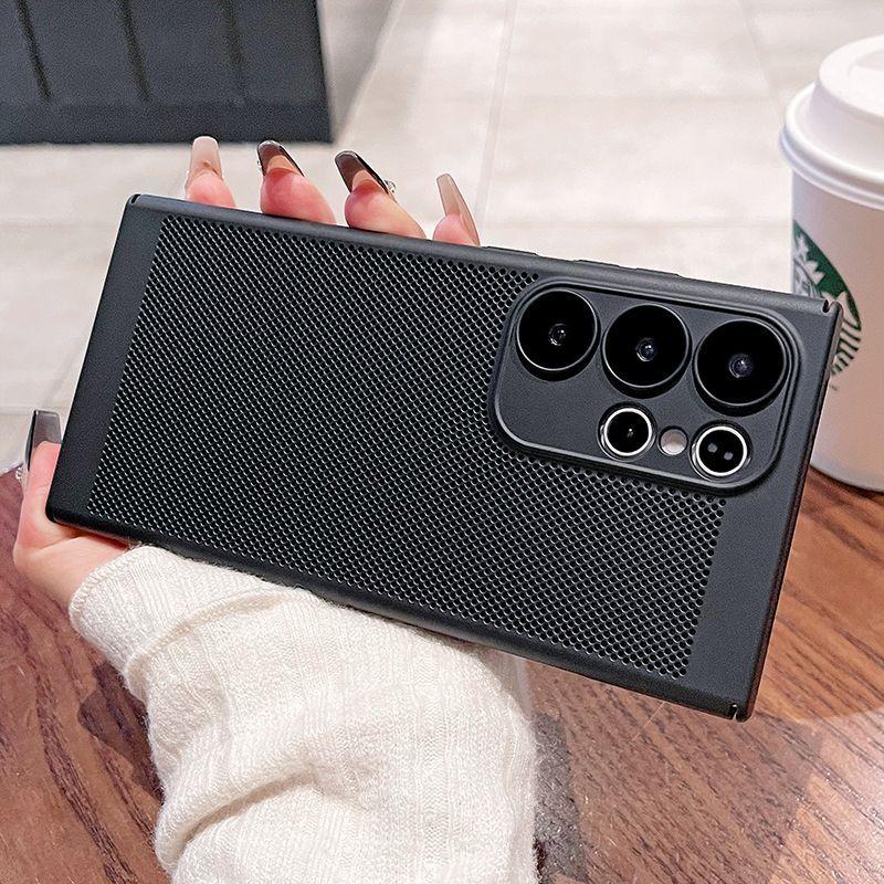 For Samsung S26 Ultra Case Heat Dissipation Hard Phone Cases for Galaxy S26 Plus S26Edge Cooling Honeycomb Mesh PC Cover Shell
