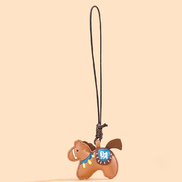 Versatile Lucky Horse Keychain For Car Home Or Office Use High Quality Soft PU Material Bag Pendant Car Decoration