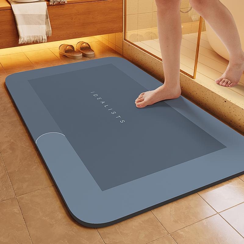 Soft diatom mud absorbent mat bathroom floor mat bathroom door thickened non-slip quick-drying foot mat door mat toilet carpet