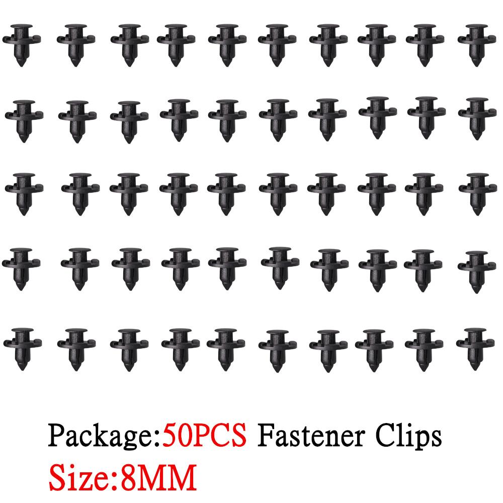50pcs/20pcs/10pcs Fender Bumper Push-Type Retainer Rivet Car Fastener Fit for Nissan Infiniti 8mm Hole Plastic Retaining Clip