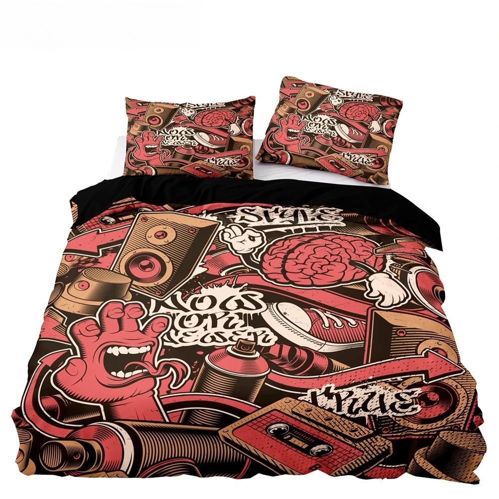 Set Biancheria da Letto Stile Americano Queen Rosa Motivo Leopardo Copripiumino con Federa Singolo Matrimoniale King Piumino Morbido Copriletto