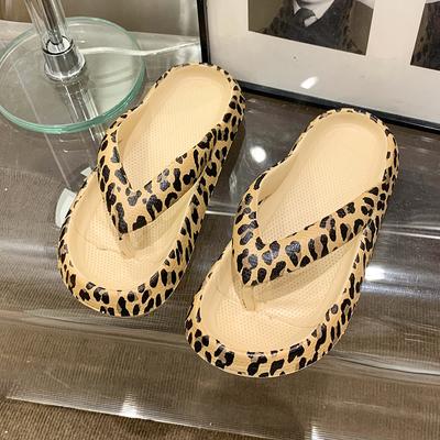 Flip-Flops Leopard Summer Beach Non-Slip Slippers Outdoor Soft Sole Women's Flip-Flop