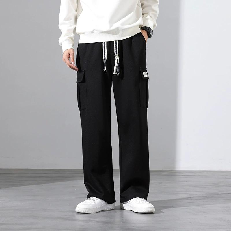 Large Size Men's Trendy Loose Leg Pants Korean Version Trendy Casual Pants