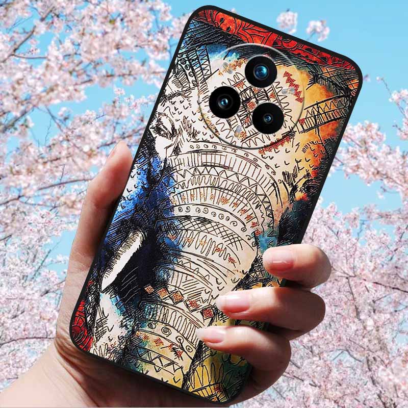 

3D Relief Embossed Retro For Realme 14 Pro Plus 5G Case Soft Silicone Back Cover Case For 14 Pro+/ 14 Pro 5G 3D TPU Relief Cases Realme 14 Pro Plus