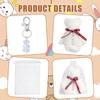 Baby Shower Favors for Kids Plush Bear Keychains with Organza Bags Towels Thank You Tages for Baby Shower Party Supplies