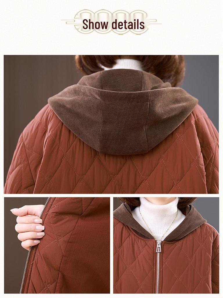 Women's 2024 Winter Hooded Cotton Coat: New Fashion Casual, Loose, Thickened, Warm Jacket