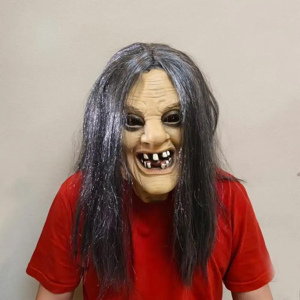 Šausminoša zombiju maska ar matiem