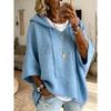 Women S Knitted Hooded Pullover Sweater Loose Fit