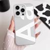 Large White Letters Heart Love Silicone Case For Iphone 15 13 12 11 16 Plus 14 17 Pro Max Sweet Girls Fashion Cover