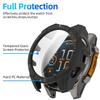 Glass+Case For Garmin Fenix 8 43/47/51MM AMOLED SOLAR Glass Screen Protector & Hard PC Protective Bumper for Fenix 8 Accessories