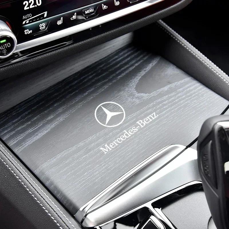 Car Interior Sticker Central control Decals Emblem Badge For Mercedes Benz W220 W205 W211 W212 GLC GLS AMG W203 Accessories