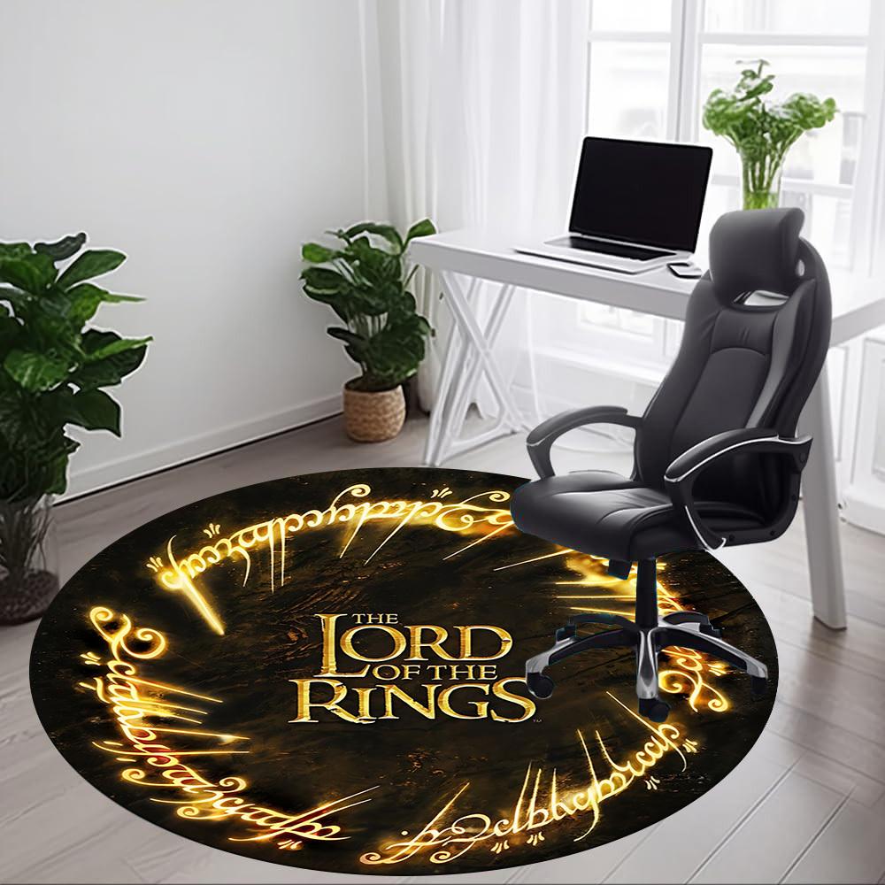 1pc The Lord of the Rings Carpet, Round Non-Slip Durable Large Size Office Carpet, Suitable for Office,yy250908048