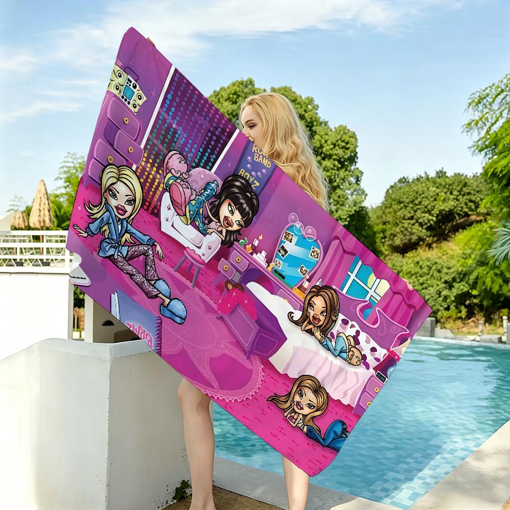 Fashion B-Bratz Towel Yoga Gym Yoga Gym Lightweight Portable for Swimming Beach Travel Sports Accessories Sandproof