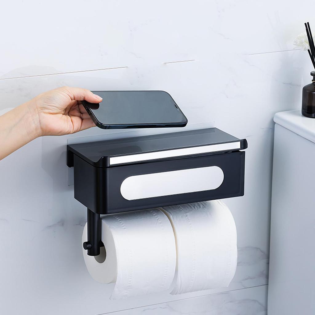 Roll Paper Storage Rack, Tissue Roll Holder, Tissue Box, Bathroom Washroom