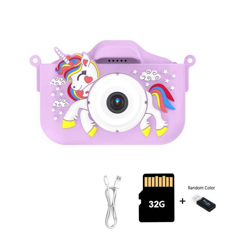 Children Camera 1080P HD 20-inch Digital Camera Mini Charming Toys Camera with Silicone Cases Toys Life Camera Kids Birthday Gift