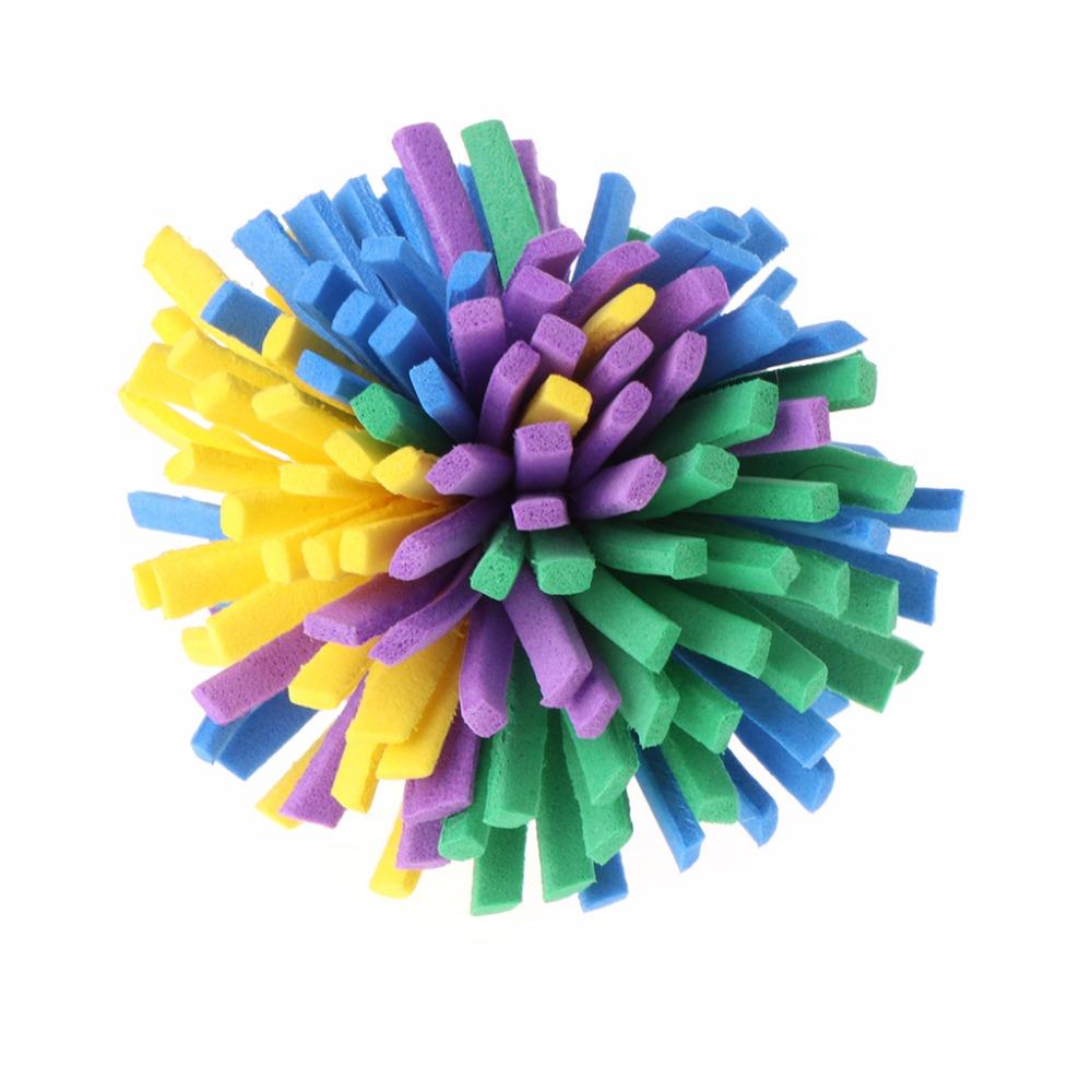 5pcs Pet Cat Toys EVA Colorful Flower Ball Soft Dog Puppy Kitten Chew Bite Interactive Funny Play Balls Toy Cat Supply