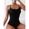 Women's One-Piece Swimsuit - Navy Blue - High-Waisted Swim Suit Swimwear Elegant Swimwear Collection, Ladies Swimsuits