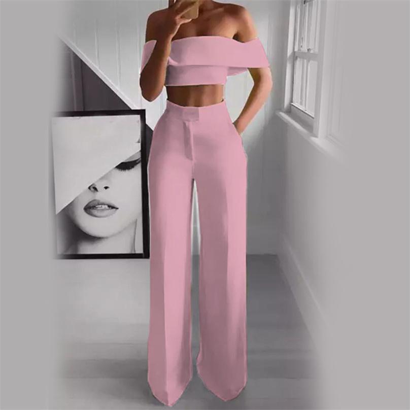 Fashion One-shoulder Mid-waist Suit Temperament Loose Trousers Mopping Pants Suit