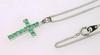 [Your and My Jewelry Box] Natural Emerald 0.5 Carat Cross Pendant Necklace [May Birthstone] 10053