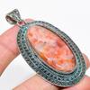 Sunstone Gemstone Handmade 925 Sterling Silver Jewelry Pendant 2.76" KJ-117