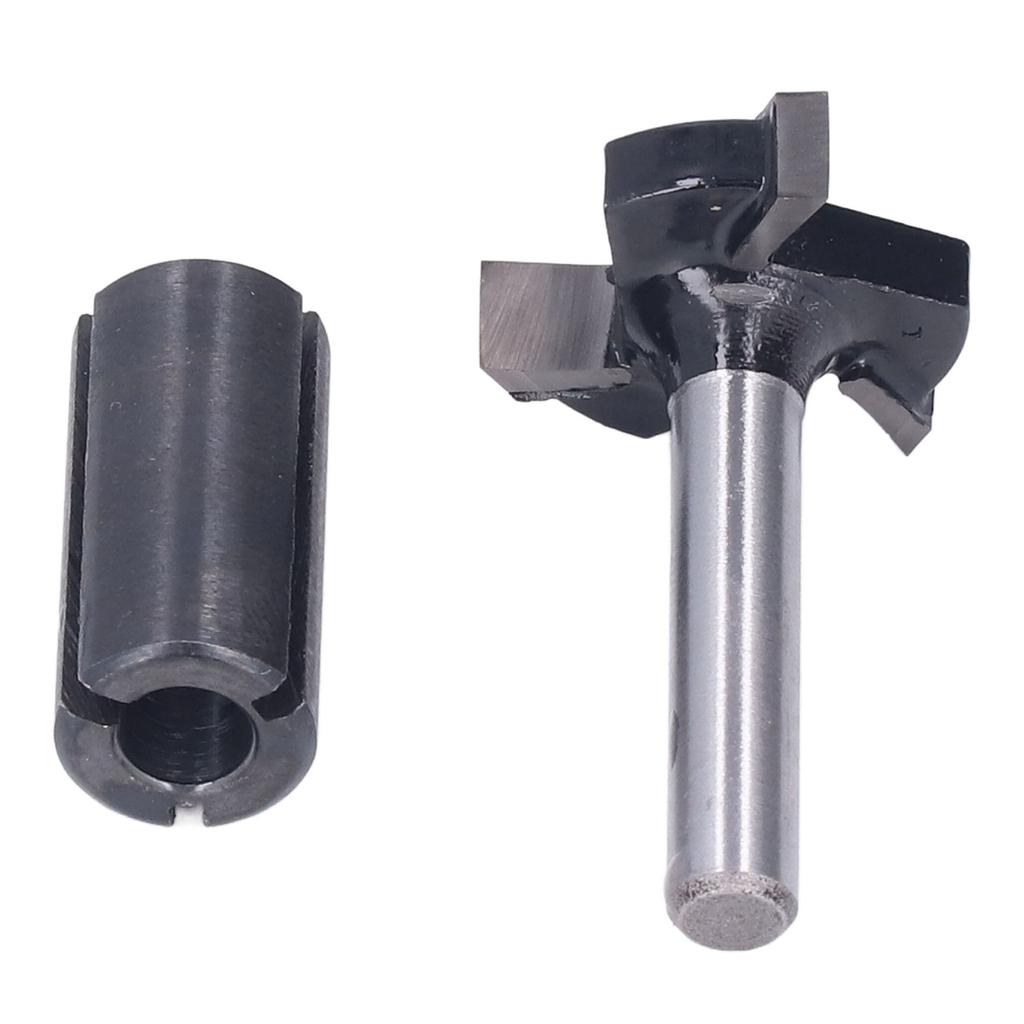 Router Bit 14in Round Shank 3 Teeth T Slot CNC Spoilboard Surfacing Tool Set Kit