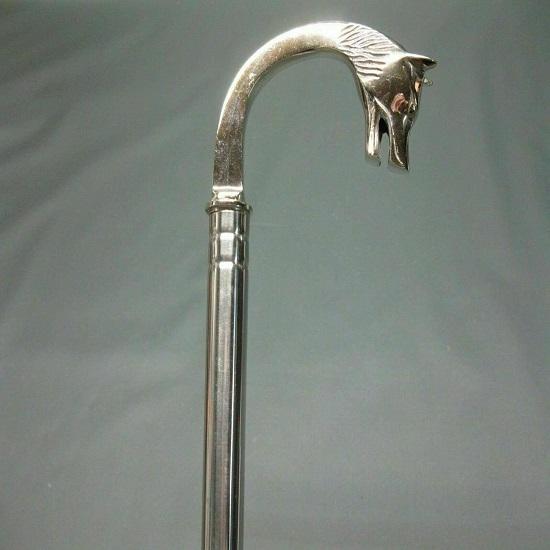 Steel Wolf Silver Trekking Stick For Men Women Walking Stick Cane Steampunk Wands-Christmas Gift