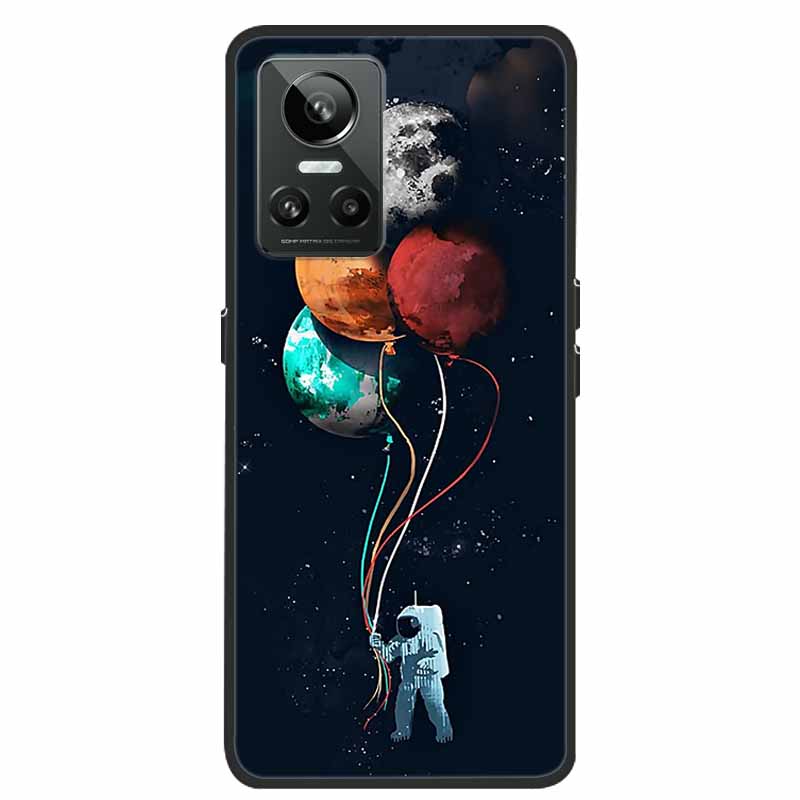 Mobilskal För Realme GT Neo3 Fodral Svart Silikon Mjuk Baksida För Realme GT Neo 3 Mobilskal Fodral RealmeGT G T Neo 3 Coque