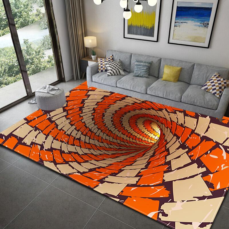 3D Colorful Geometry Block Carpets Large Area Rug for Living Room Bedroom Carpets Anti-Slip Floor Mat Kitchen Abstract Bath Mat