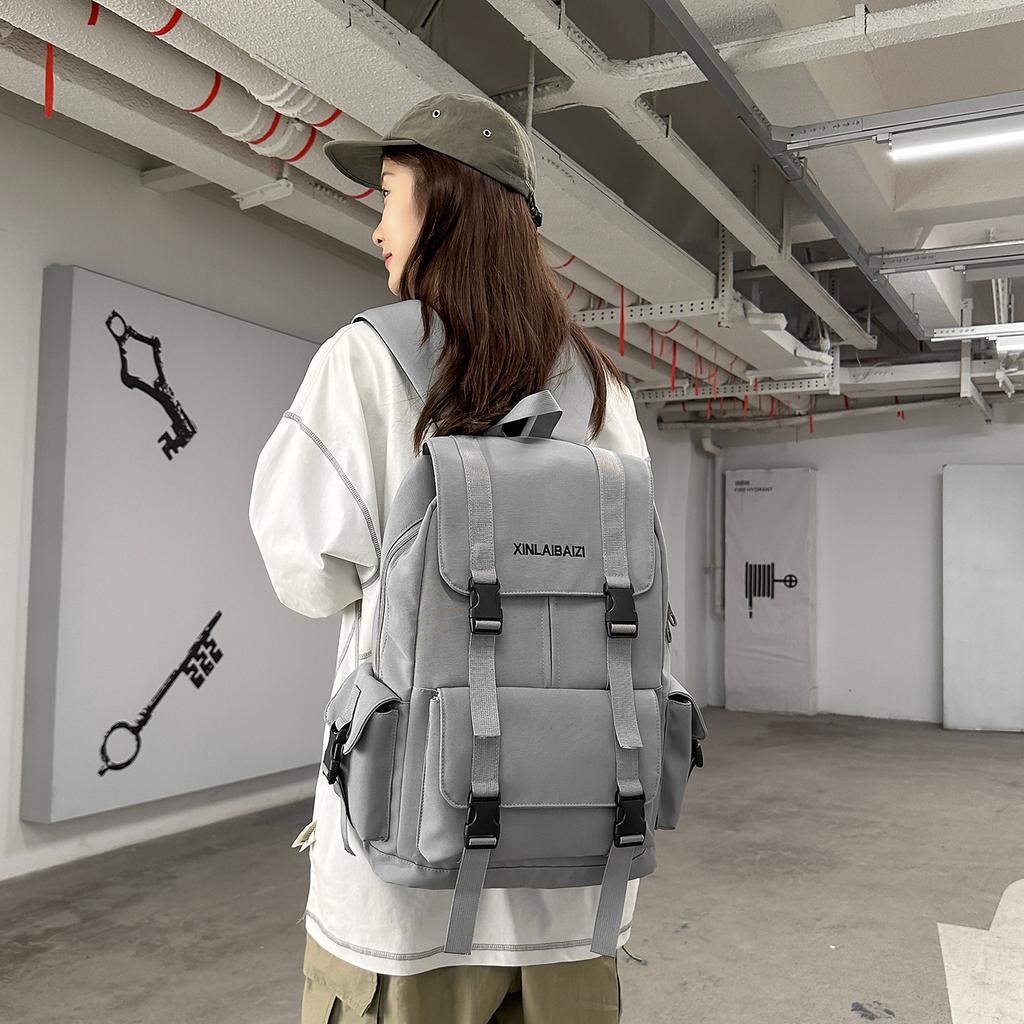 Schoolbag Junior high school backpack male trendy brand college student schoolbag travel leisure backpack large capacity computer bag street trend