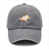 Pc Retro Washed Distressed Baseball Cap Animal Print Cozy Sleeping Cat Design Daily Outdoor Unisex Wearable Comfortable Accesso
