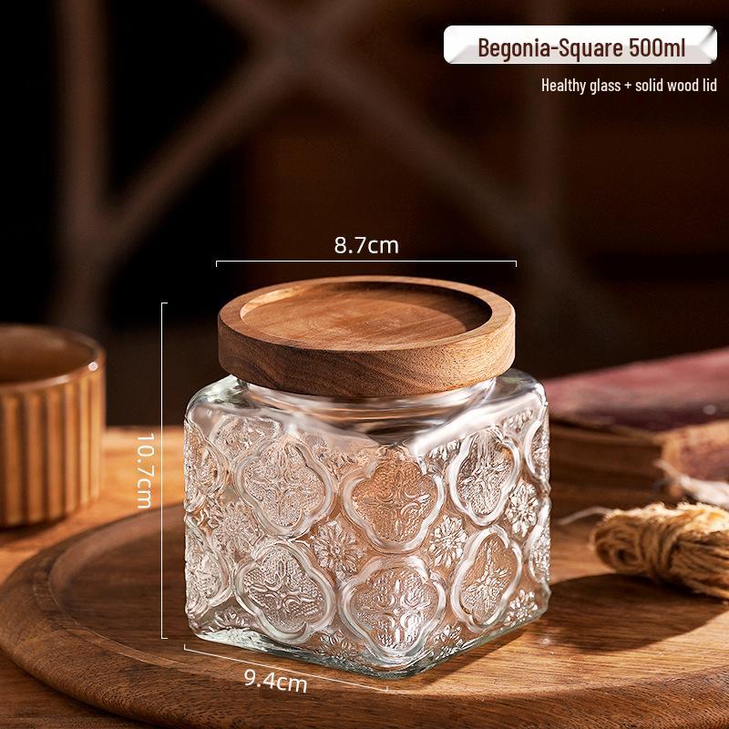 Luftdichtes Glasvorratsglas für Snacks, Trockenfrüchte, Tee, Zucker und Getreide