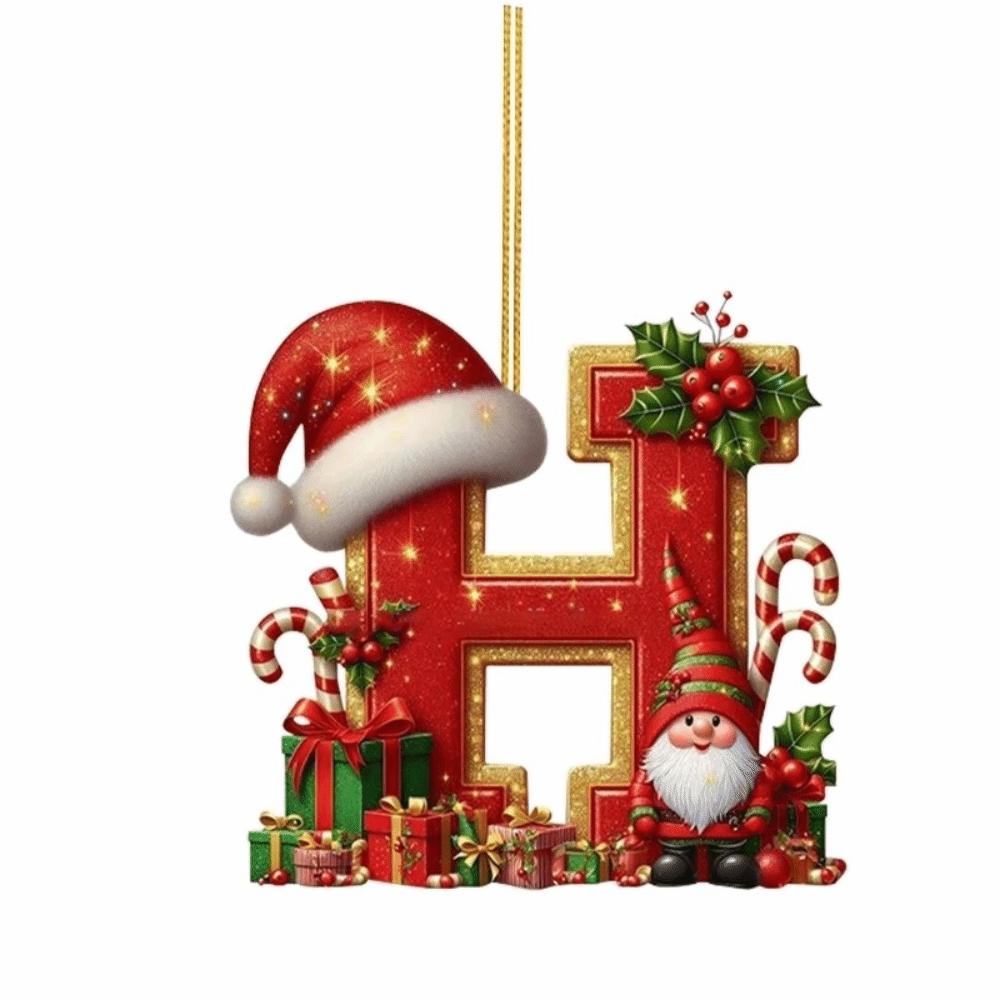 New 26 Letter Christmas Decorations Personalized Design DIY Christmas Tree Hanging Pendant Acrylic Xmas Letter Decoration Gifts