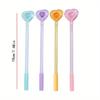 10pcs 0.5mm Creative Crystal Love Gel Pen Cute Stationery Water Pen Fairy Stick High-Looking Office Signature Pen
