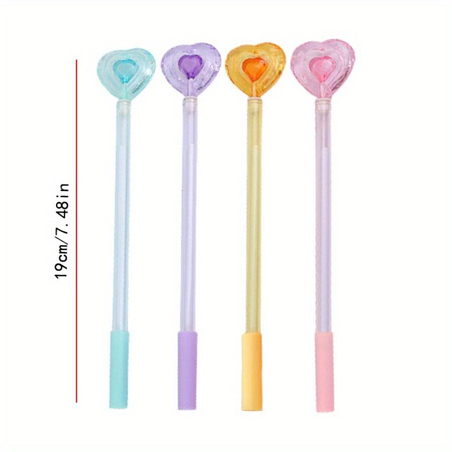 10ks 0,5mm Creative Crystal Love Gel Pen Roztomilé psací potřeby Vodní pero Fairy Stick Vysoce vypadající kancelářské podpisové pero