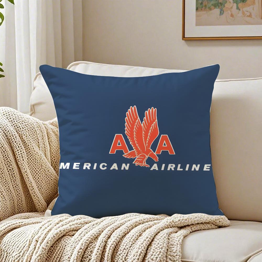 Fashion AAmerican Airlines Logo Cushion Cover Pillowcase Antidustmite Living Room Sofa Decor Cushion Room