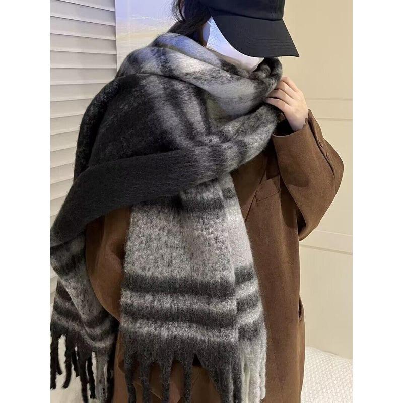 Imitation mohair scarf female winter student warm versatile fashion patch scarf shawl male