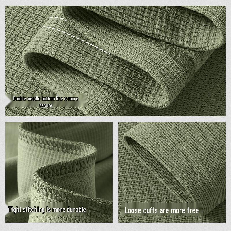 Jeanswest Men's Waffle Knit Long-Sleeve T-Shirt