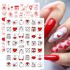Sexy Lips New Year Slider Valentine's Day Beating Love Heart Design Abstract Pattern Cartoon Fashion Nail Sticker