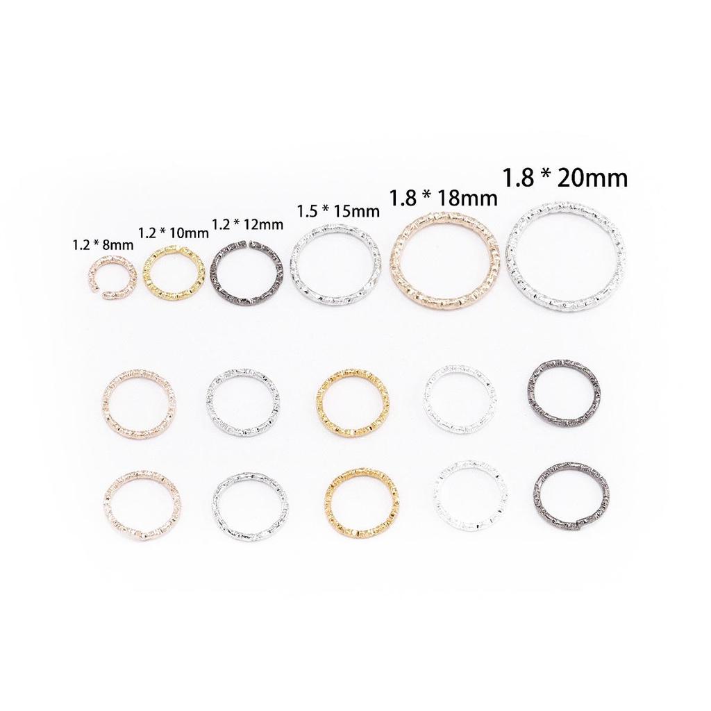 DIY Jewelry Accessories: Embossed Jump Ring & Single Connecting Ring Set for Crafting