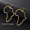 Anniyo Big Earrings Africa Map Exaggerate Larger Earring Gold Color African Ornaments Traditional Ethnic Hyperbole  #144521